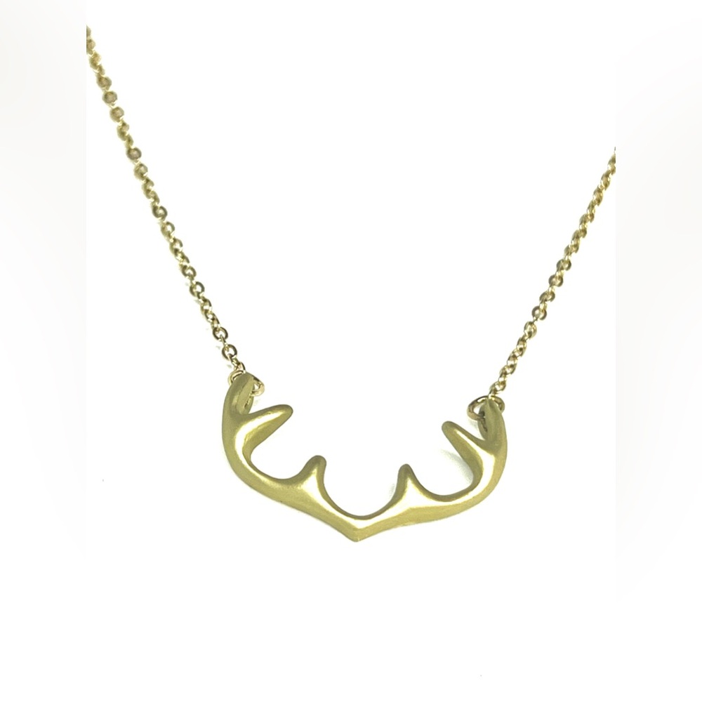 NEW Gold Deer Antler Rack Necklace